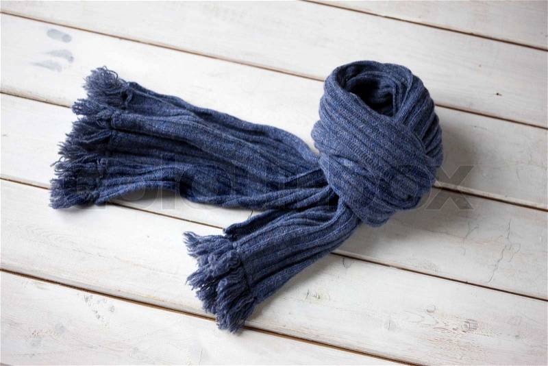 Knitted scarf, stock photo