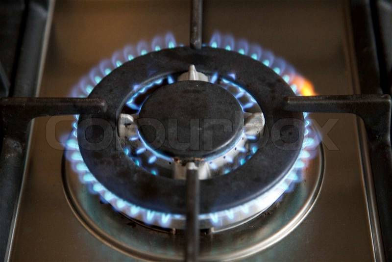 Gas stove, stock photo