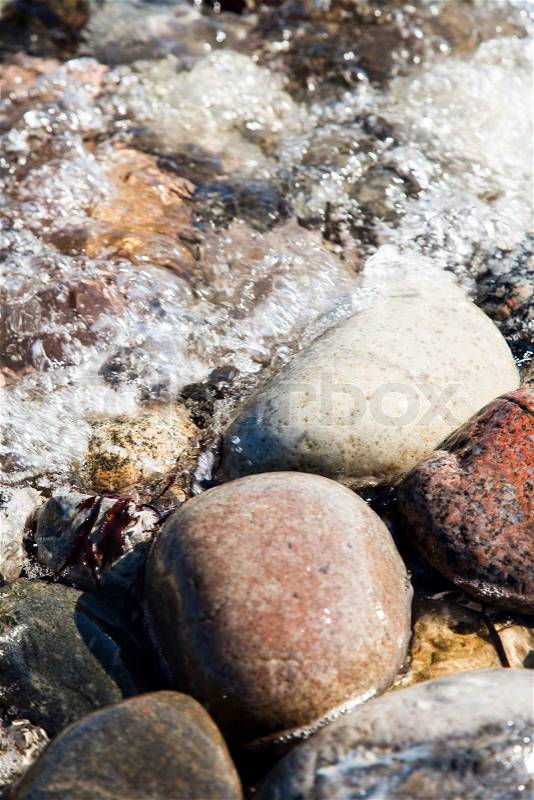 Rocks and stones in the beach, stock photo