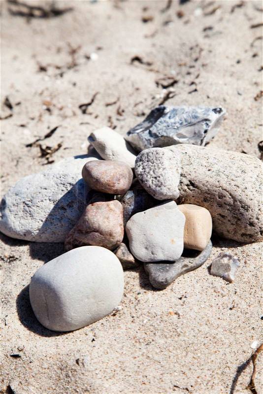 Rocks and stones in the beach, stock photo