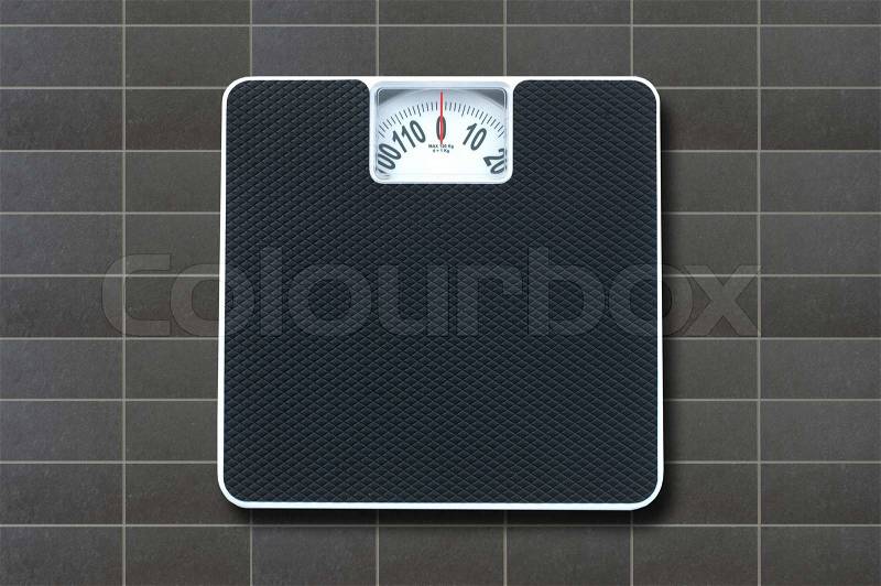 An abstract image of a set of bathroom scales, stock photo