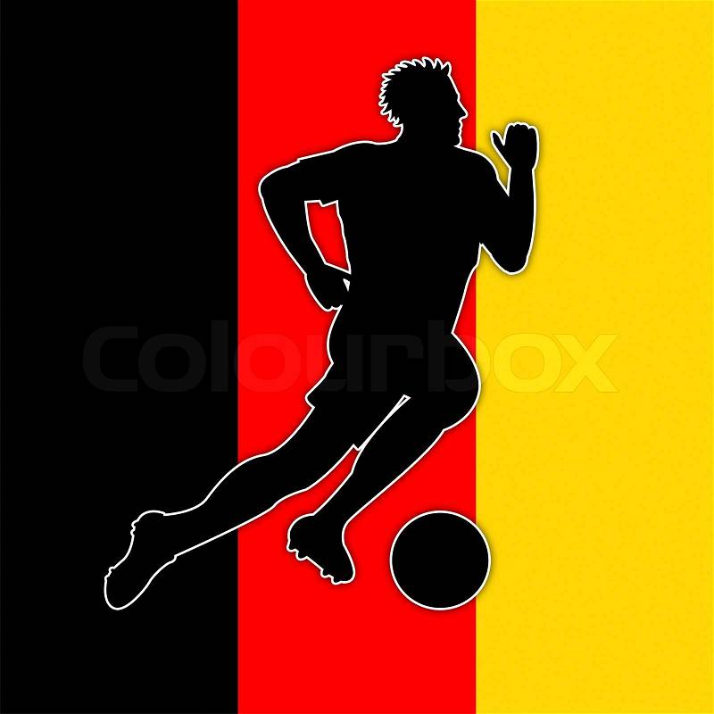 German Soccer Showing Germany Football And Nationality, stock photo