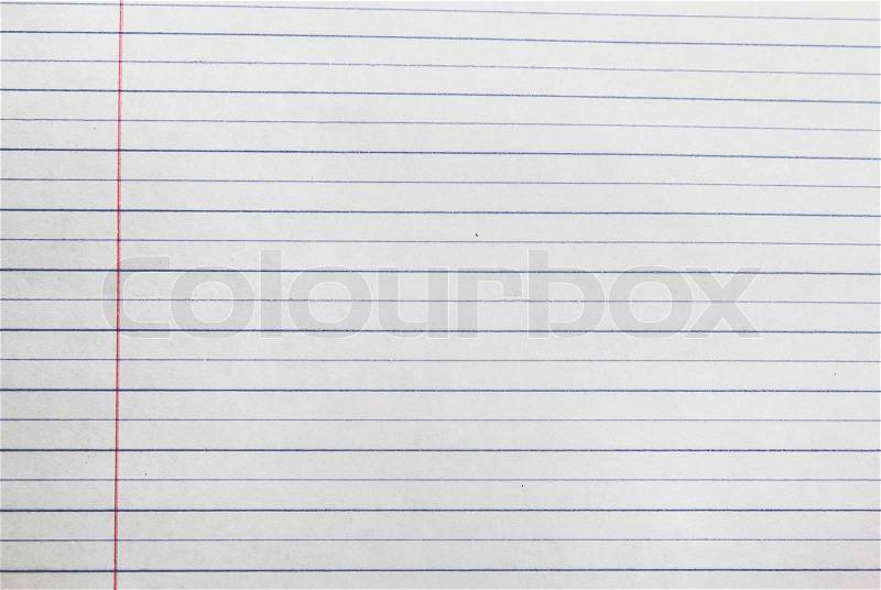 A page ripped off from the notebook isolated on white, stock photo