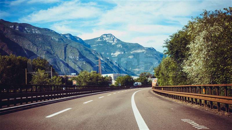 Road in mountains, stock photo