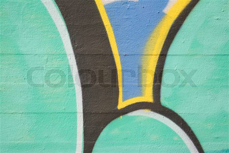Detail from urban graffiti wall, stock photo