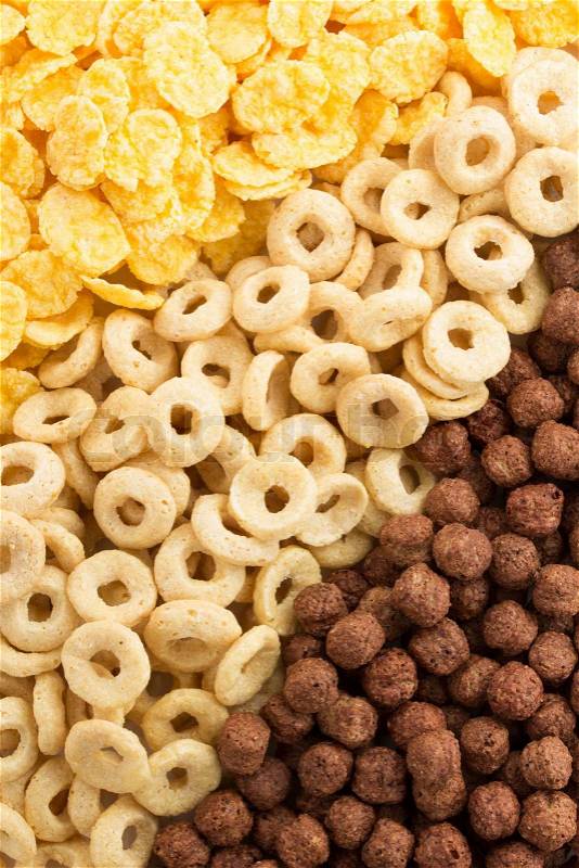 Cereal mix as background texture, stock photo