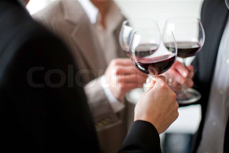 Wine tasting for men, stock photo