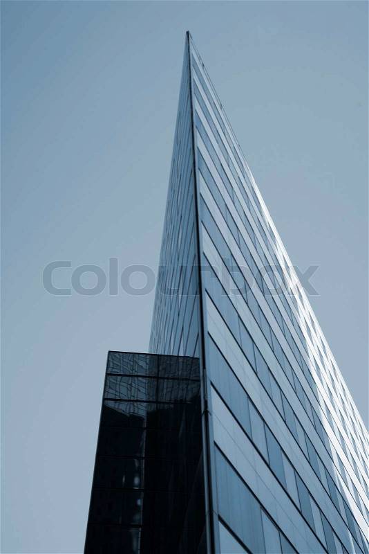 Futuristic corporate office buildings - La Defense, Paris, stock photo