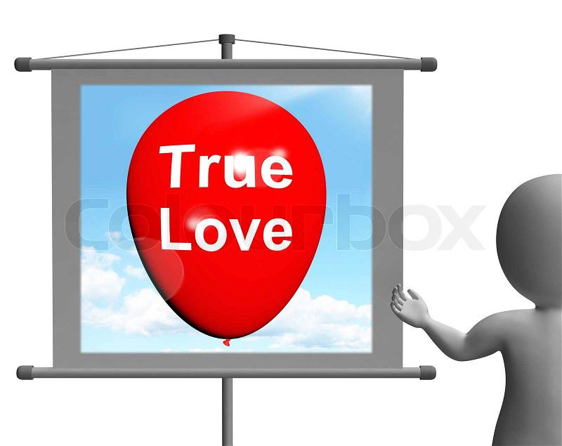True Love Sign Representing Lovers and Couples, stock photo