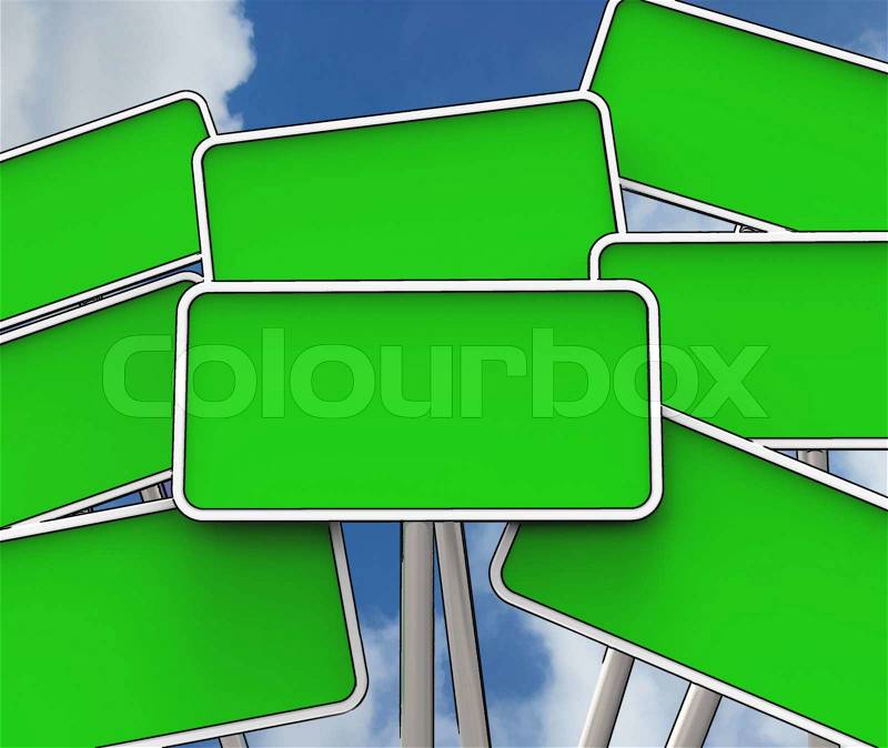 Blank Sign Showing Copy space For Message, stock photo