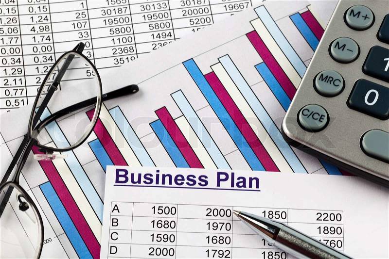 A business plan for starting a business. ideas and strategies for business creation, stock photo