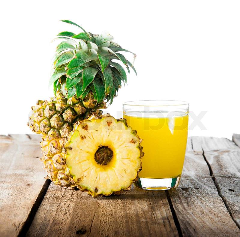 Pineapple fresh juice drink, stock photo