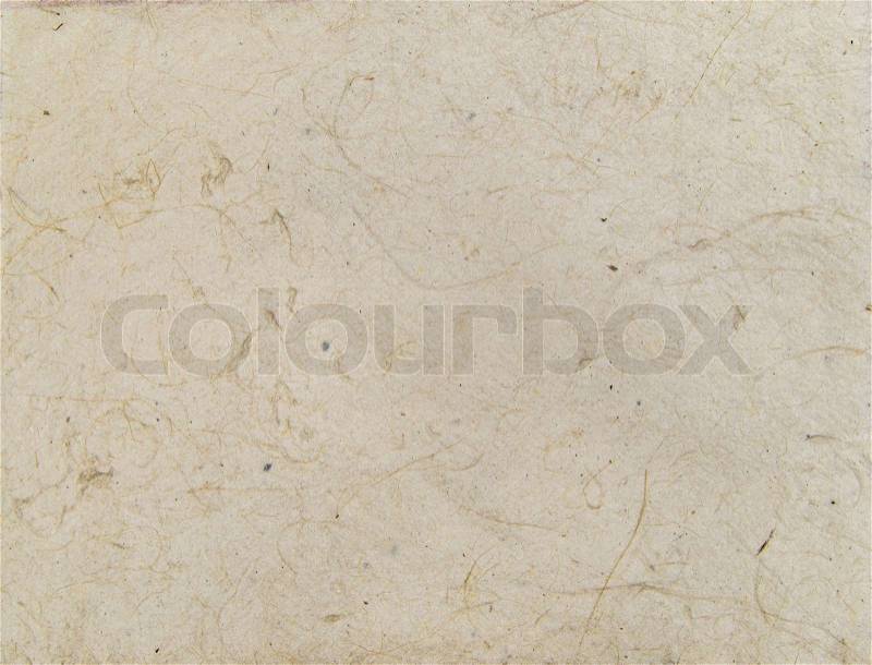 Aged asian handmade paper texture with veins and fibers. Useful as background, stock photo