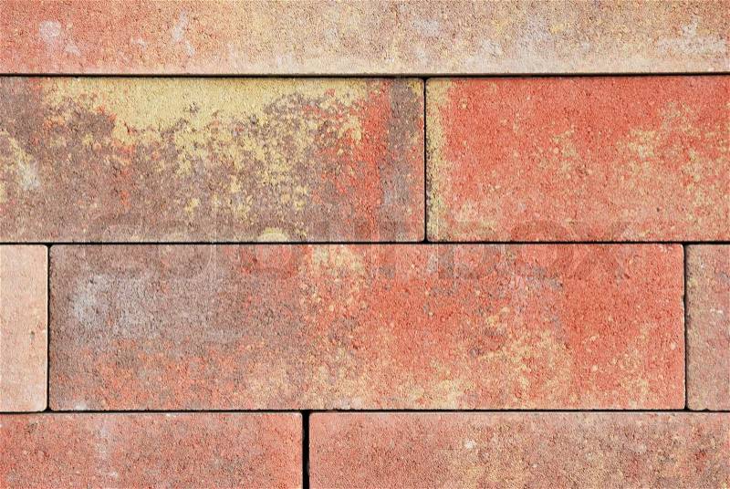 Orange brick tiles texture background, stock photo