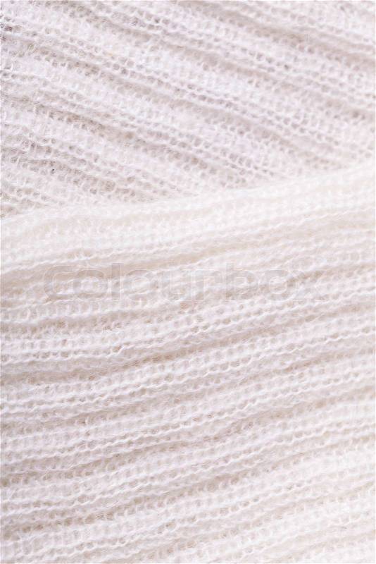 Macro Off White Flax Fabric with Design. Used for Fashion Clothes, stock photo