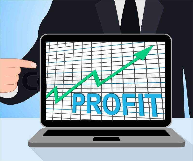 Profit Chart Graph Displaying Increase Cash Wealth Revenue, stock photo