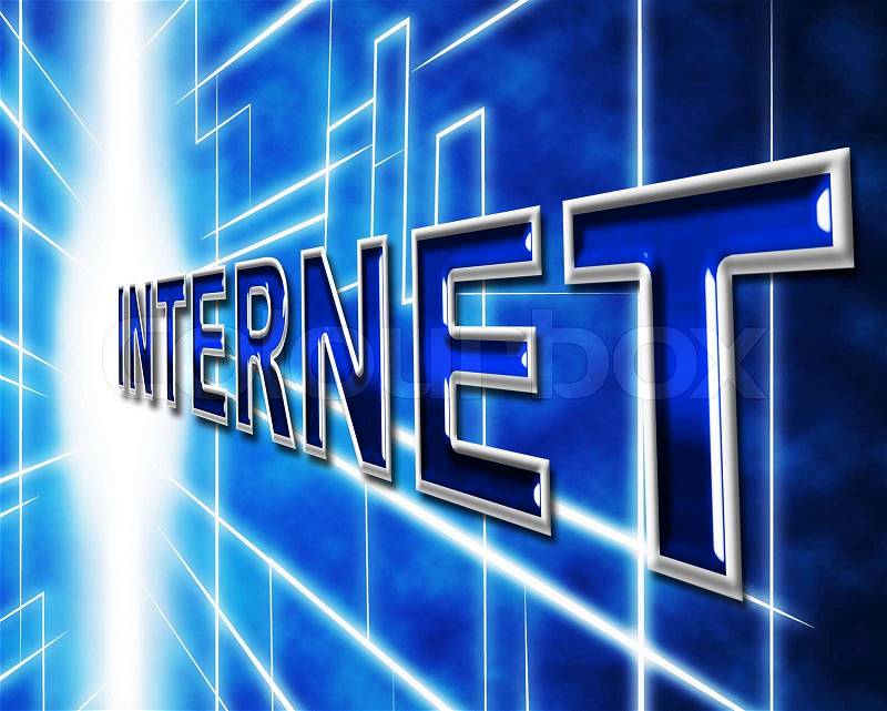 Data Internet Showing World Wide Web And Website, stock photo
