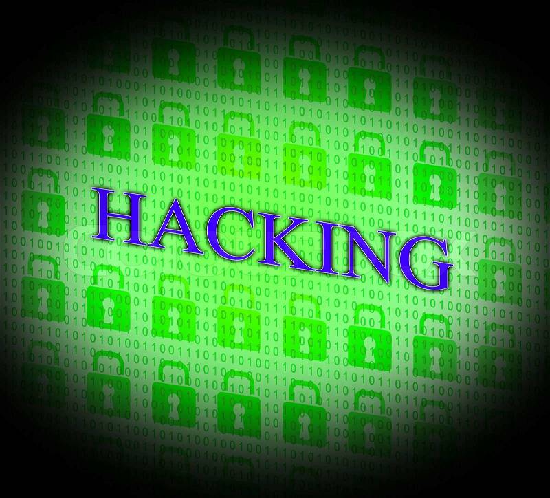 Hacking Online Indicates World Wide Web And Unauthorized, stock photo