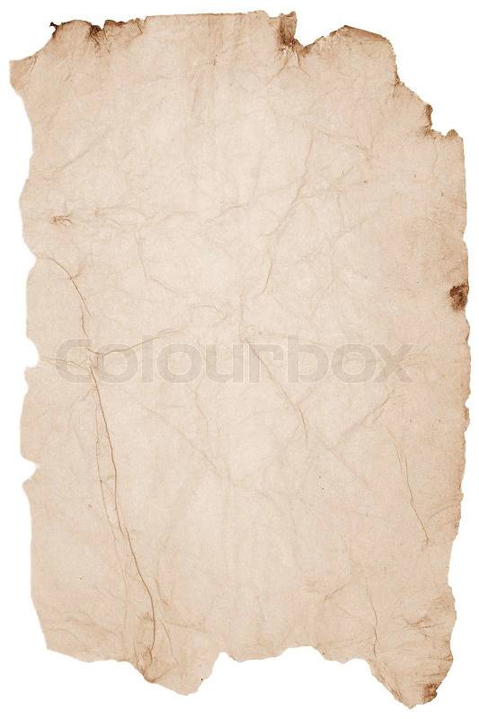 Old Paper Texture Over White Background Stock Image Colourbox