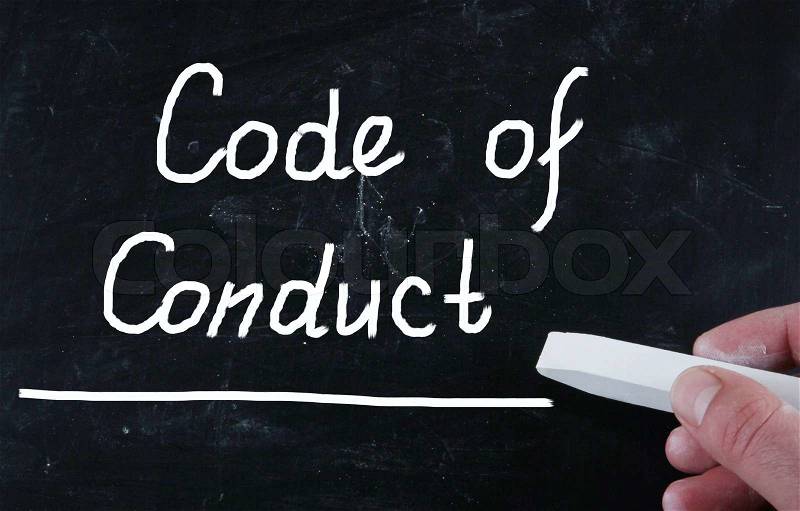 Code of conduct concept, stock photo
