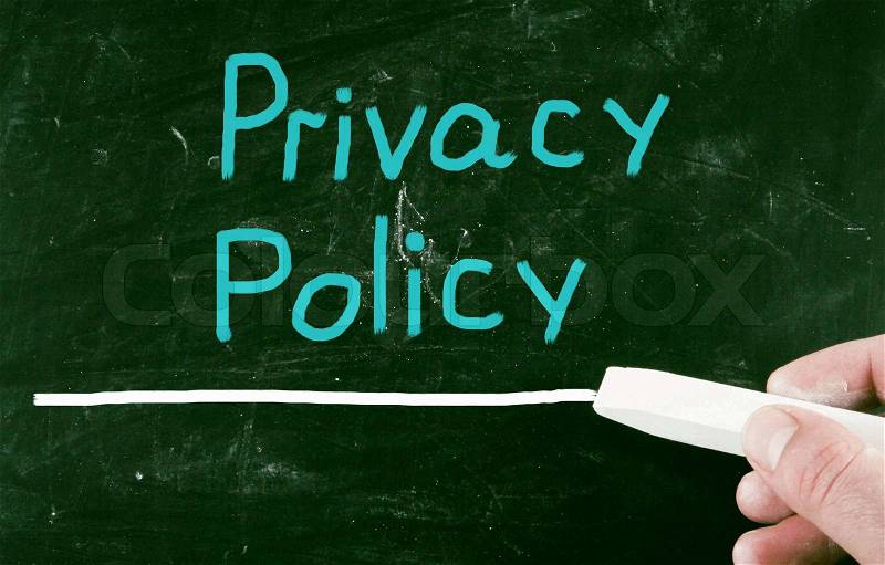 Privacy policy concept, stock photo