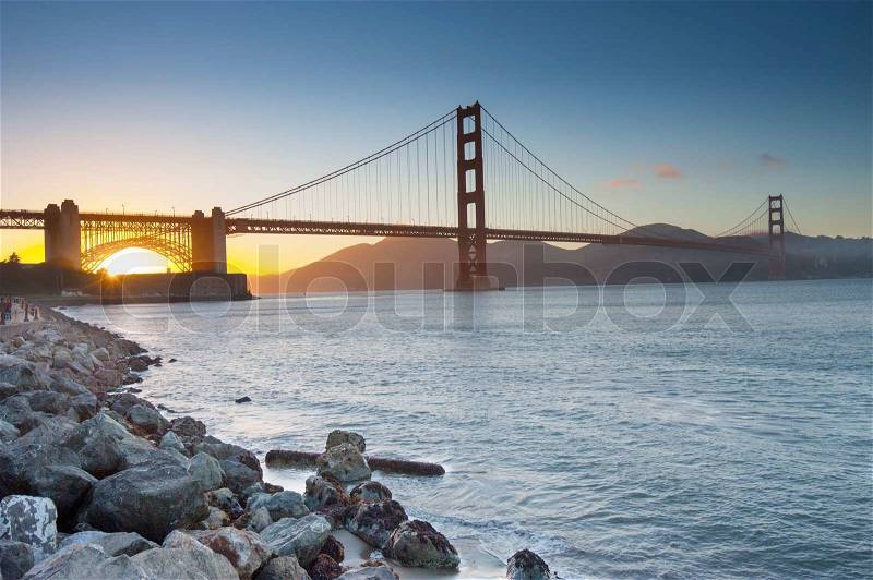 Golden Gate Bridge, San Francisco, California, USA, stock photo