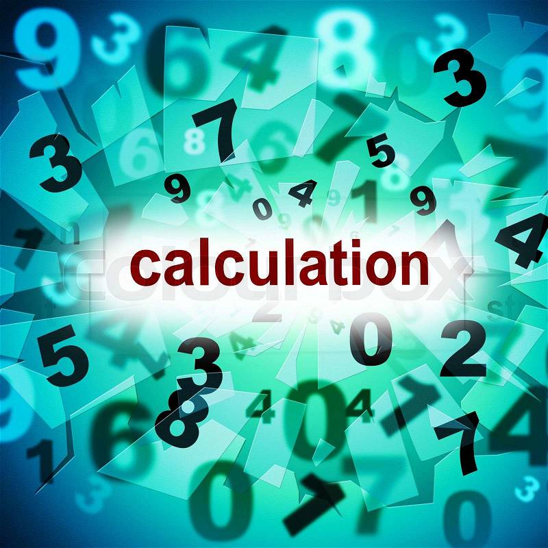Calculate Counting Meaning One Two Three And Numeric Counter, stock photo