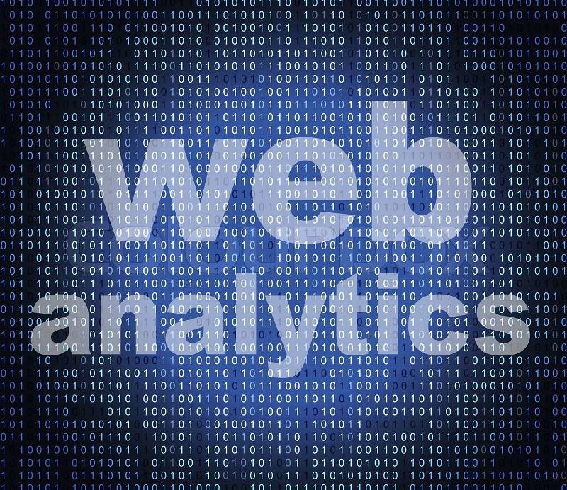 Web Analytics Represents Websites Usage And Online, stock photo