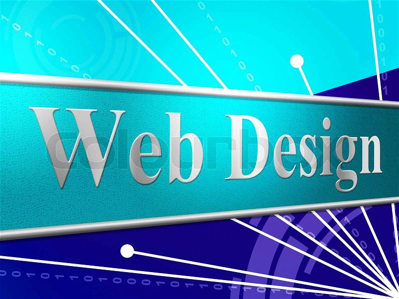 Web Design Indicating Website Network And Searching, stock photo