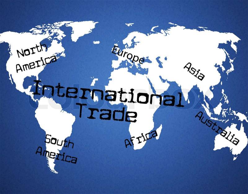 International Trade Representing Across The Globe And Import Business, stock photo