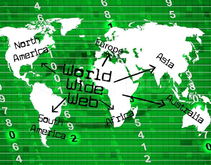 World Wide Web Representing Websites Globalise And Searching, stock photo