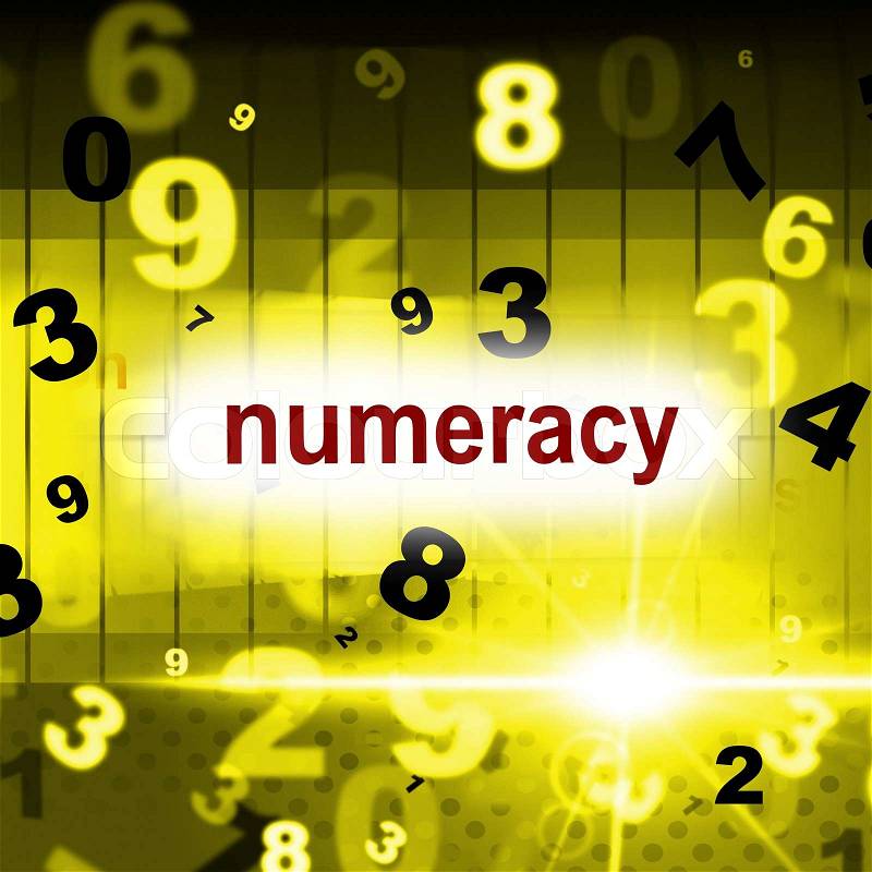 Education Numeracy Indicating One Two Three And Tutoring Counter, stock photo
