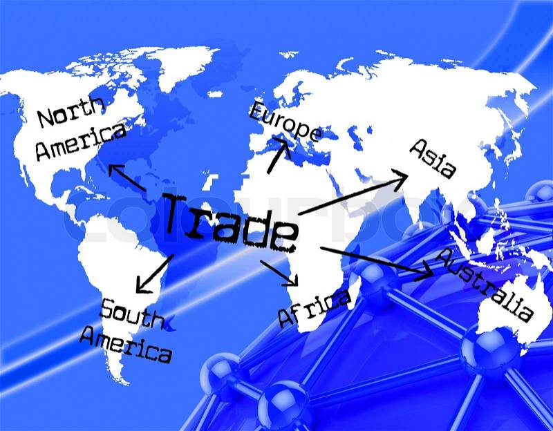 Worldwide Trade Represents Globalisation Buying And E-Commerce, stock photo