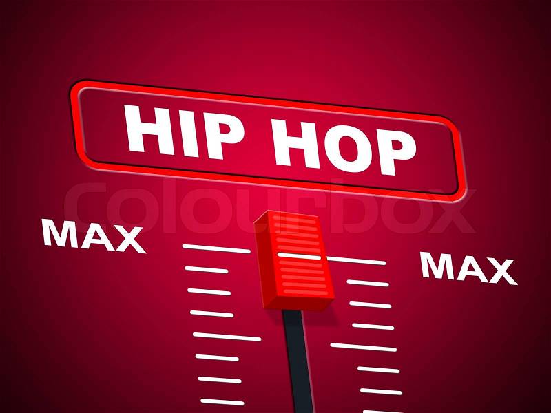 Hip Hop Music Indicating Sound Track And Equalizers, stock photo