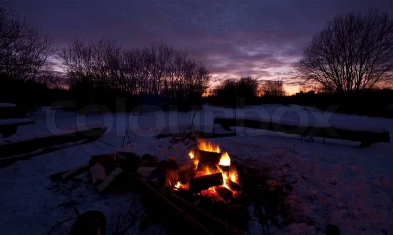 Stock image of \'fire, winter, bonfire\'