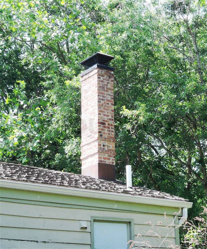Close up chimney on the roof, stock photo