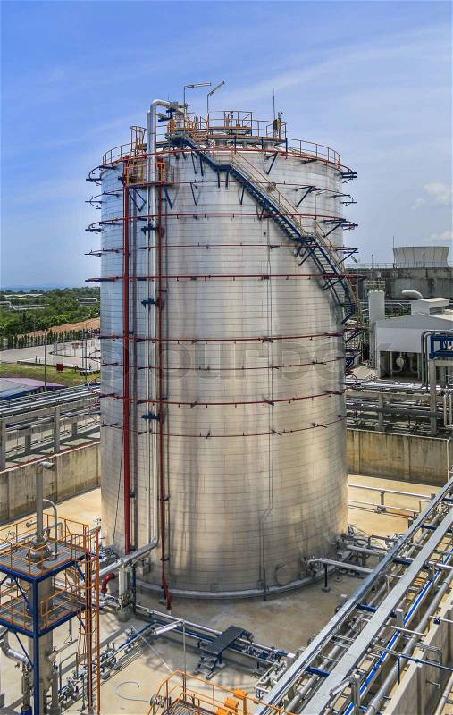 Oil and chemical industrial factory in summer season, stock photo