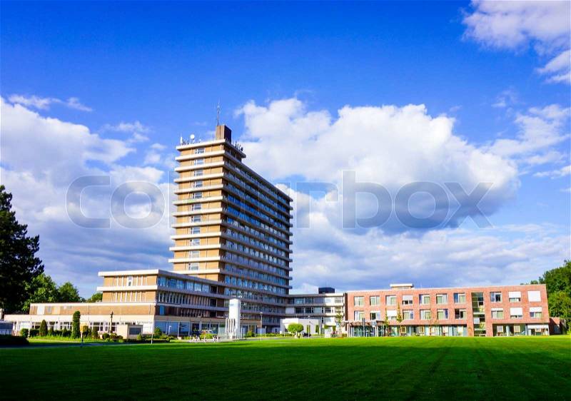 Modern hospital. hospital building. Medical Center, stock photo
