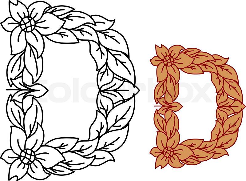 Calligraphic Floral Lower Case Stock Vector Colourbox