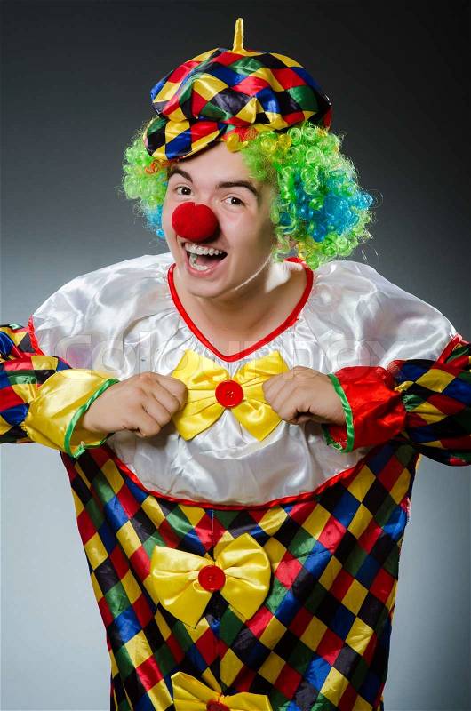 Funny clown in humor concept, stock photo