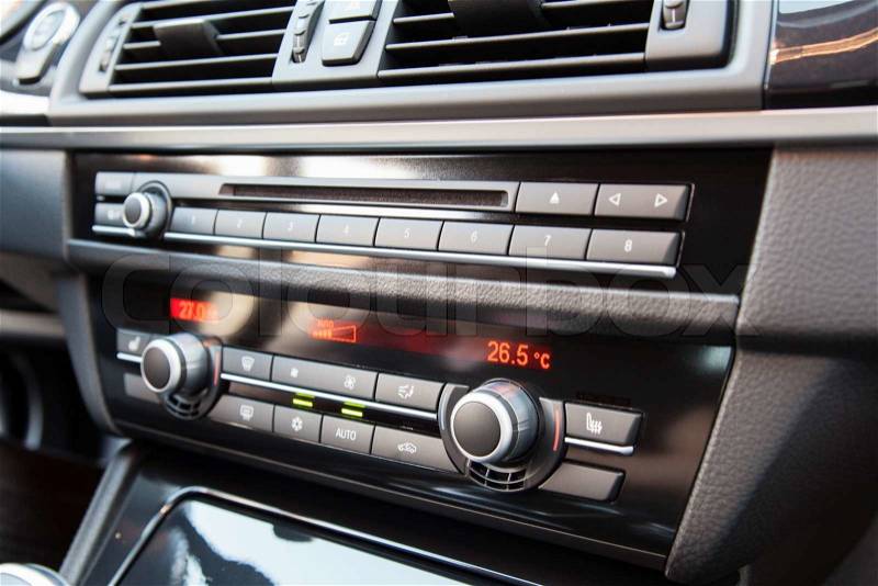 Climate control in a modern car, stock photo