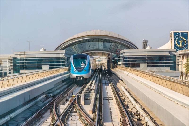 DUBAI, UAE - NOVEMBER 14 - The construction cost of the Dubai Metro project has shot up by about 80 per cent from the original US$ 4.2 billion to US$ 7.6 billion on November 14, 2013, stock photo