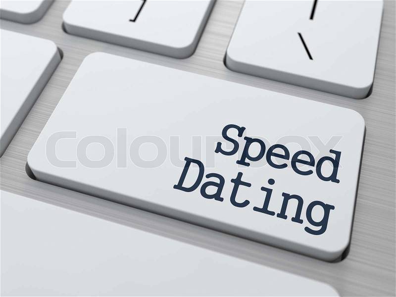 Speed Dating Concept. Button on Modern Computer Keyboard with Word Partners on It, stock photo