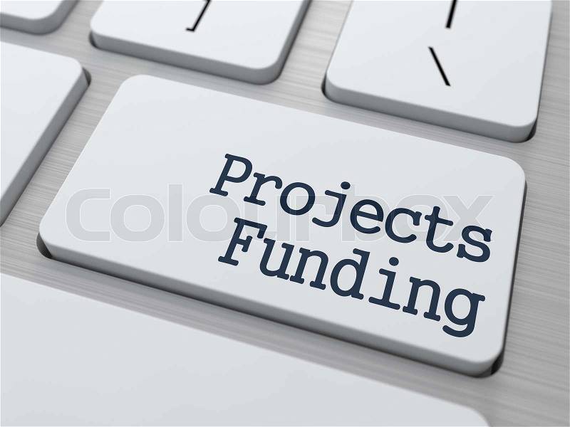 Projects Funding Concept. Button on Modern Computer Keyboard with Word Partners on It, stock photo