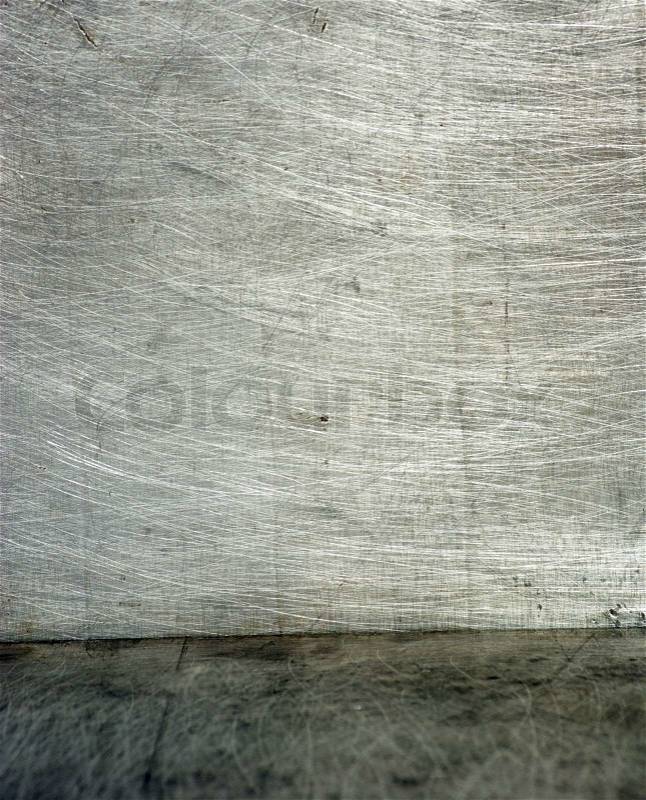 Brushed aluminum with bright highlights, stock photo