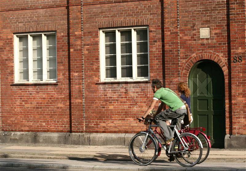 Bike in the city of copenhagen denmark, stock photo
