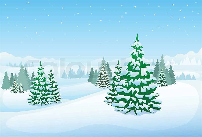 snowy forest clipart - photo #13