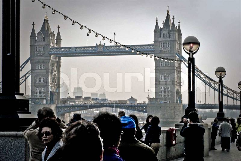 London Tower Bridge over the River Thames, London, England, stock photo