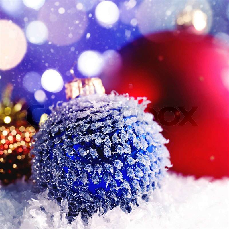 Abstract noel backgrounds with christmas balls , stock photo