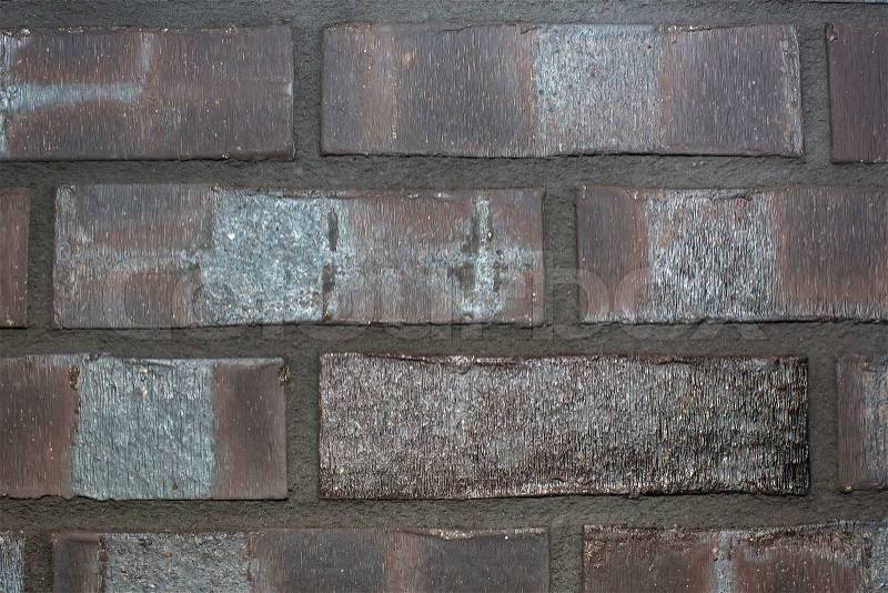 Photo of an old brick wall close up shot, stock photo